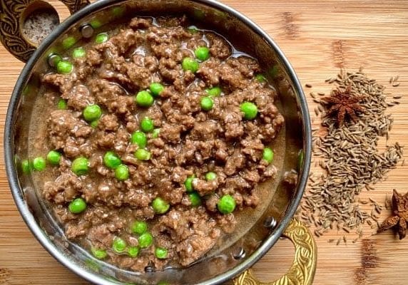 Keema with peas